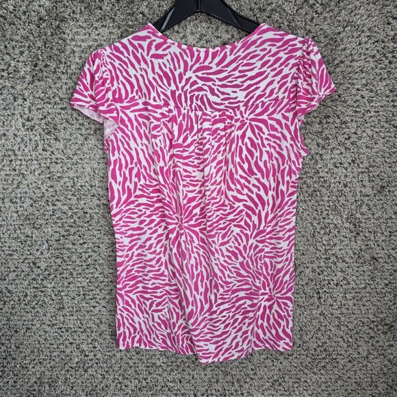 Michael Kors Top Womens Small Pink Scoop Neck Flutter Sleeve Casual Ladies - Picture 7 of 7